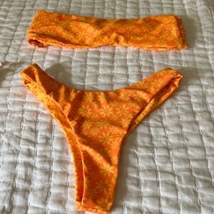 Leni Swims Floral Bandeau Bikini Set